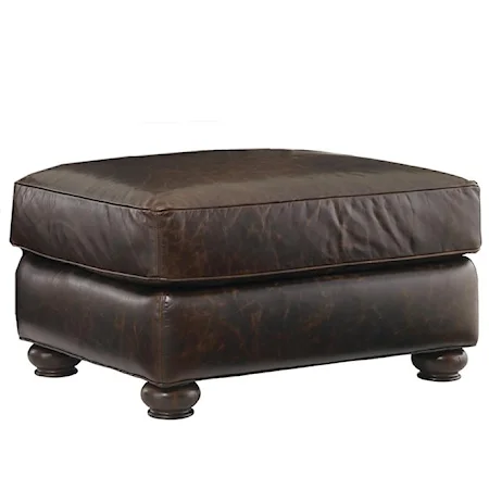 <b>Quick Ship</b> Flanders Leather Ottoman